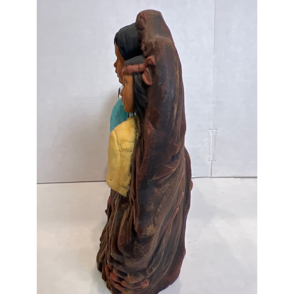 Native American Hand‎ Painted Children on Horse Ceramic Sculpture Figurine Decor - Picture 4 of 7